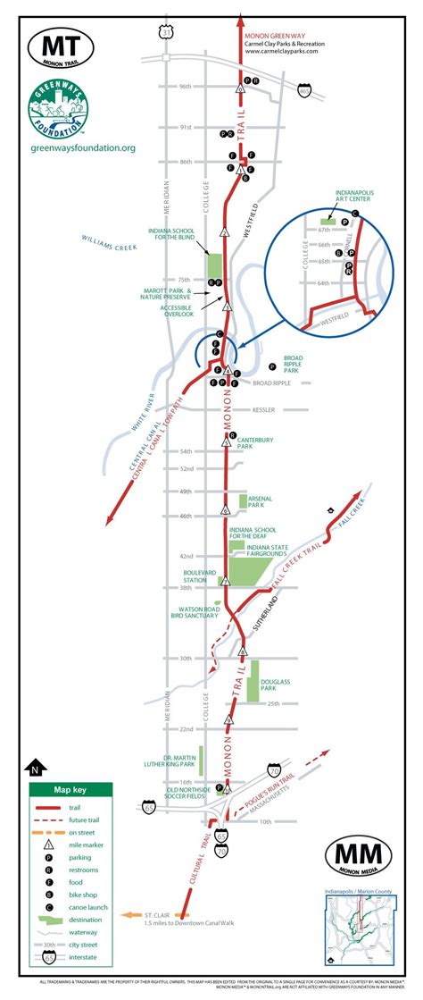 Map Of The Monon Trail